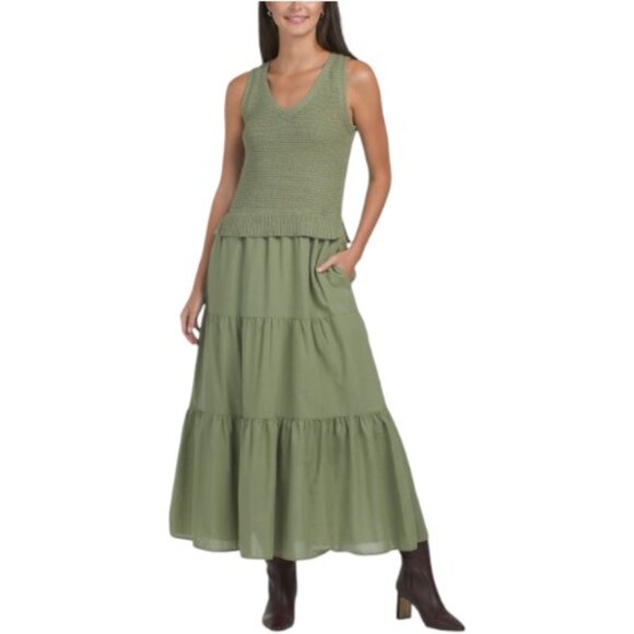 Cynthia Rowley Dresses & Skirts - CYNTHIA ROWLEY Twofer Knit Top Midi Dress